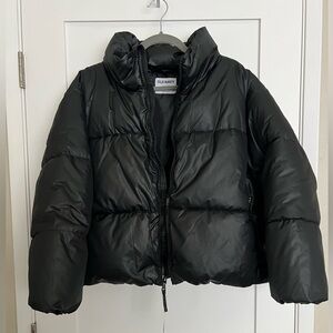 old navy black quilted puffer jacket nwt